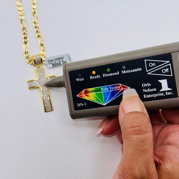 FREE Appraisal with this Stunning 1 carat real diamond cross pendant for men, - Picture 7 of 7